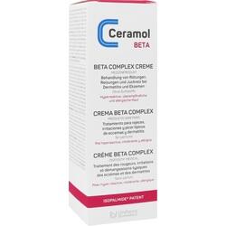 Eine Cremeverpackung mit dem Schriftzug "Ceramol Beta Complex Creme".