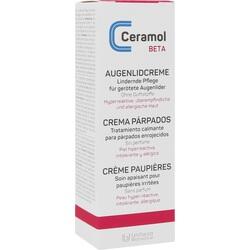 Schachtel mit Augenlidcreme für empfindliche, gerötete Haut ohne Duftstoffe.